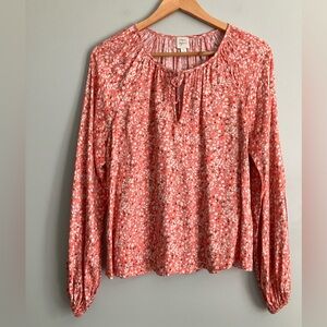 ROAN + RYAN Pink Light Weight Long Sleeve Blouse Size S